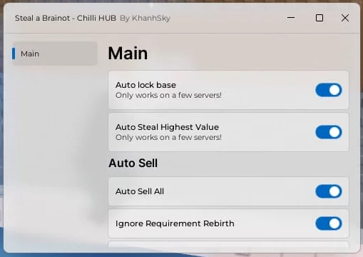 Steal a Brainrot Script GUI Chilli Hub
